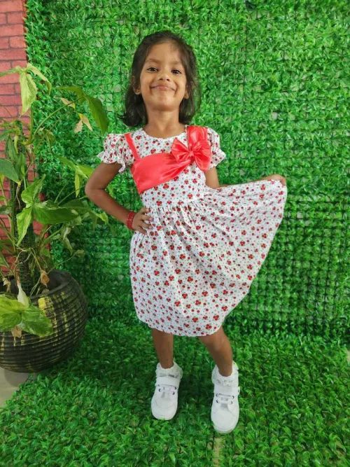 Little Blossoms and Bow Bliss Summer Dress - Red